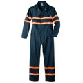E-Vis Long Sleeve Navy Coveralls with Scotchlite Reflective Tape